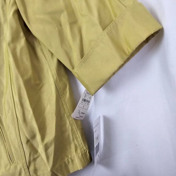 NWT Lafayette 148 Swing Jacket Womens 4 Pistachio Polished Lux Green Coat Zip - Picture 10 of 15